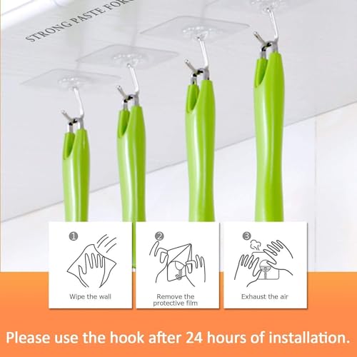 Image of REWOP Adhesive Wall Hooks for Heavy Items Stainless Steel, PVC, ABS Nail Free Seamless Adhesive Non-Trace No Drilling Installation Hanging, Waterproof Screws Wall Hook (Flower Hooks, 10)