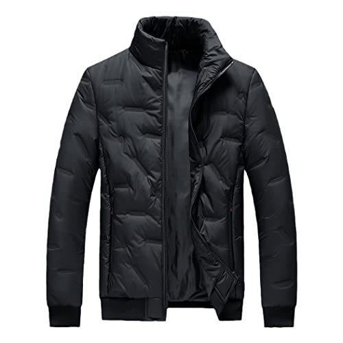 Veste hip-hop homme pour l'hiver blouson bomber noir ajusté en taille XXL