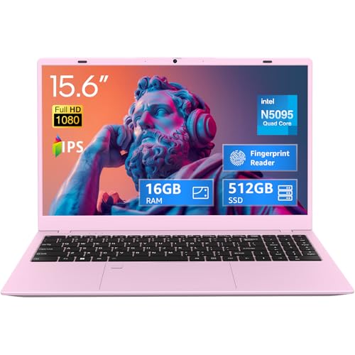 UOWAMOU 15.6�C���`�m�[�g�p�\�R�� 16GB RAM 512GB SSD FHD IPS �f�B�X�v���C �m�[�g�p�\�R�� N5095 �N�A�b�h�R�A 2.4/5G WiFi BT4.2 �o�b�N���C�g�Ǝw�� �y�� �|�[�^�u�� �s���N
