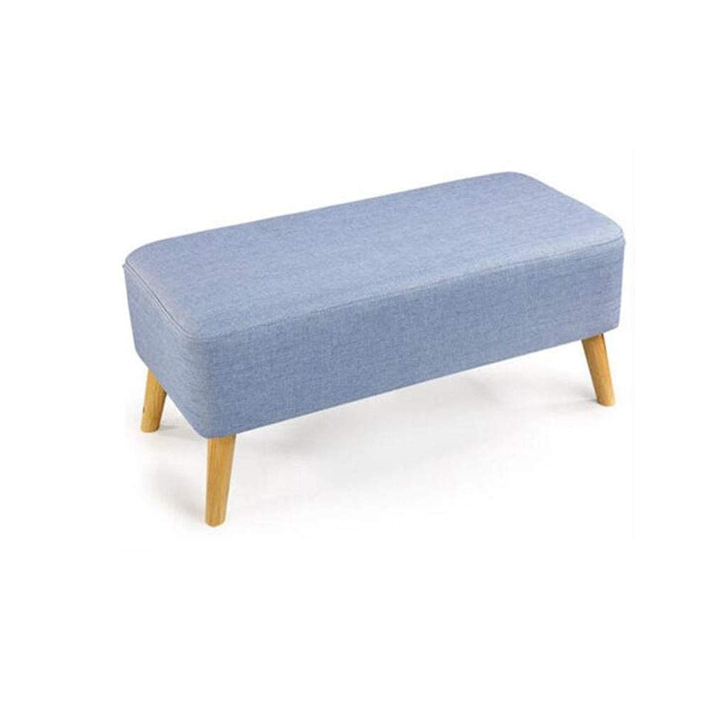 Repose-pieds ottoman déhoussable pour soulager les jambes lourdes avec assise en lin 90cm
