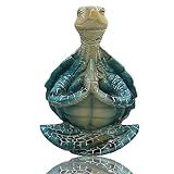 Wuquar Sea Turtle Yoga Resin Statue Meditation Tortoise Decor Garden Figurines Crafts for Home Decor
