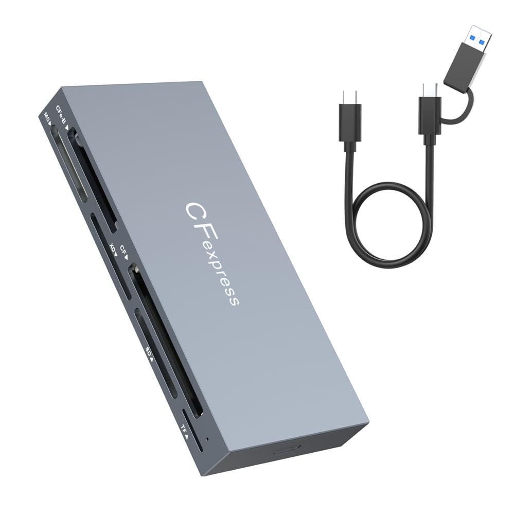 Czytnik kart CFexpressB 6 w 1, czytnik kart USB 3.2 do karty SD/TF/MS/XD/adapter do odczytu 6 kart jednocześnie