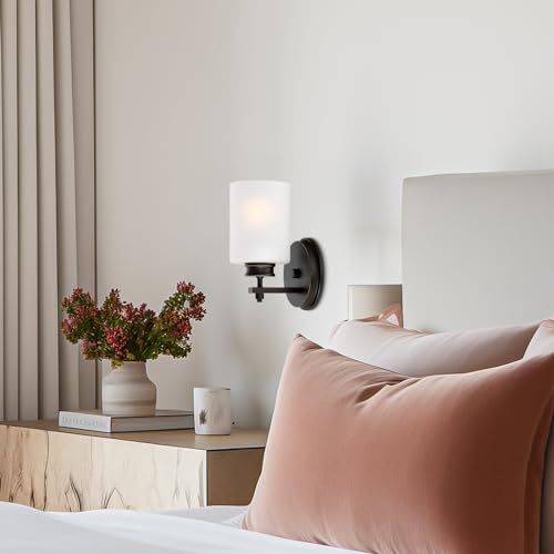 Image of Kira Home Phoebe 8 inch Modern Industrial Wall Sconce for Bathroom Vanity