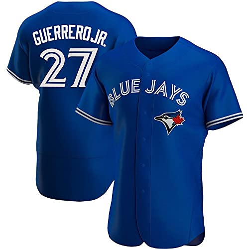 JMING Jersey De Béisbol, Blue Jays # 27 Guerrero Junior Uniformes De Béisbol Bordado Hombre, Uniforme De Equipo De Camisa De Manga Corta De Juego De Béisbol De élite para (A1,S) Cover