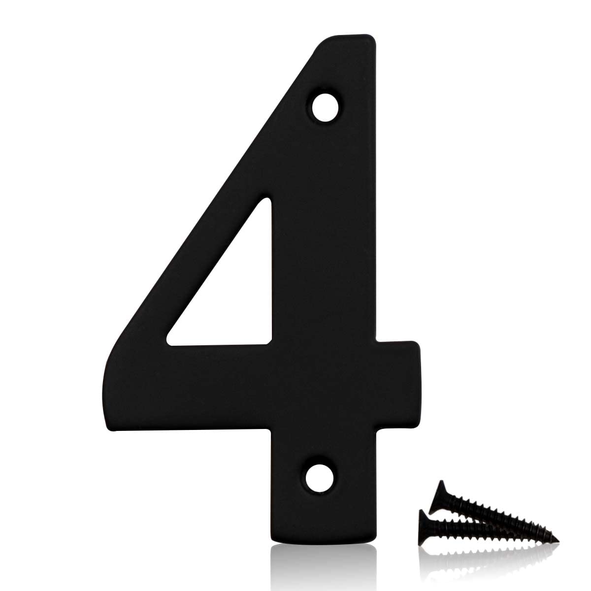 1 Pcs 75mm Matt Black SS304 House Numbers Door number 4, House Signs for outside, House Numbers Plaques for Front Wooden Door