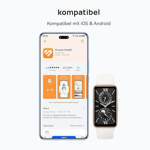 HUAWEI Band 9, bequemes Tragen, TruSleep 4.0, wissenschaftlich basiertes Schlaftracking, bis zu 14 Tage Akkulaufzeit, 100 Verschiedene Trainingsmodi, iOS&Android, Deutsche Version, Charm Pink