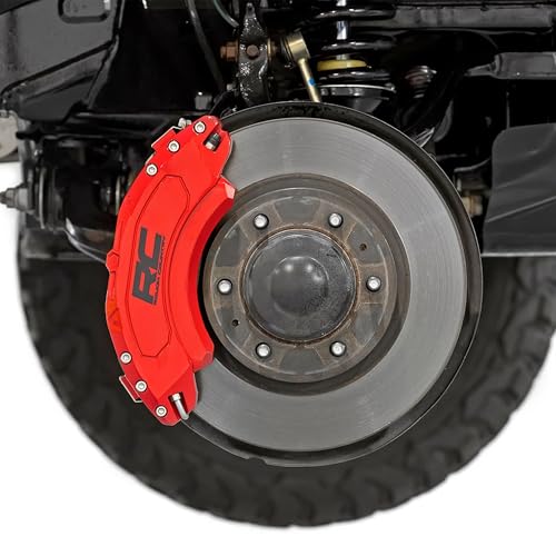 Rough Country Brake Caliper Covers for Toyota Tacoma (2024-2025) SR/SR5/TRD Prerunner - Red Corrosion Resistant Finish, Aluminum Front & Rear Brake Caliper Cover (Set of 4) by Rough Country - Image 4