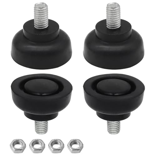 Aoyswuz 4 Piedi per Mobili, Piedi Antivibrazione in Gomma M8 x 13 mm, Base 34 mm, Adatti per Mobili, Elettrodomestici e Piccoli Elettrodomestici