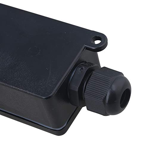 IP65 Kabelmuffe, Unterwasser, Kunststoff, Verteilerdose für 2 Kabel mit P02-3-Anschluss, Schwarz