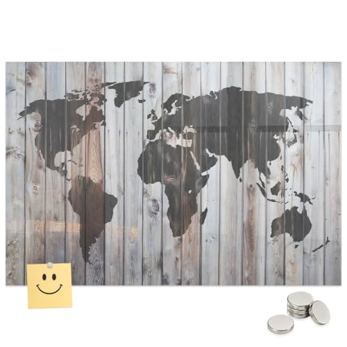 Tablón de anuncios magnético de cristal templado 60x40 cm para pared 1
