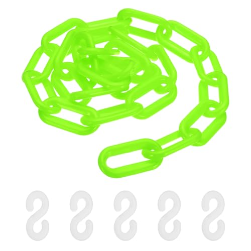 Chaîne plastique verte 50x6mm barrière de sécurité avec boucle
