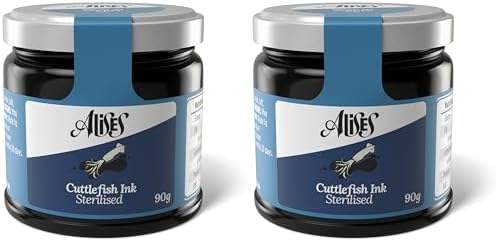 Alises 180g Squid (Cuttlefish) Ink Jar - (90g pack of 2) - of ready to eat - edible ink