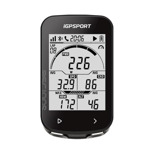 iGPSPORT BSC100S Fahrradcomputer Kabellos 2.6 Display Fahrradtacho Kabellos IPX7 Wasserdicht 40H Wiederaufladbare Batterie Bluetooth5.0 ANT+ (BSC100S)