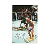 JUNXITING Max Holloway Poster Mixed Martial Signature Wall Art Canvas Print Home Decoration Painting (42282); Unframe; 08x12inch(20x30cm)