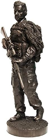 Australian Sniper - Uruzgan Province, Afghanistan - 1/6th Scale Bronze Over Resin 12" Military Statue Khaki Army NA0039