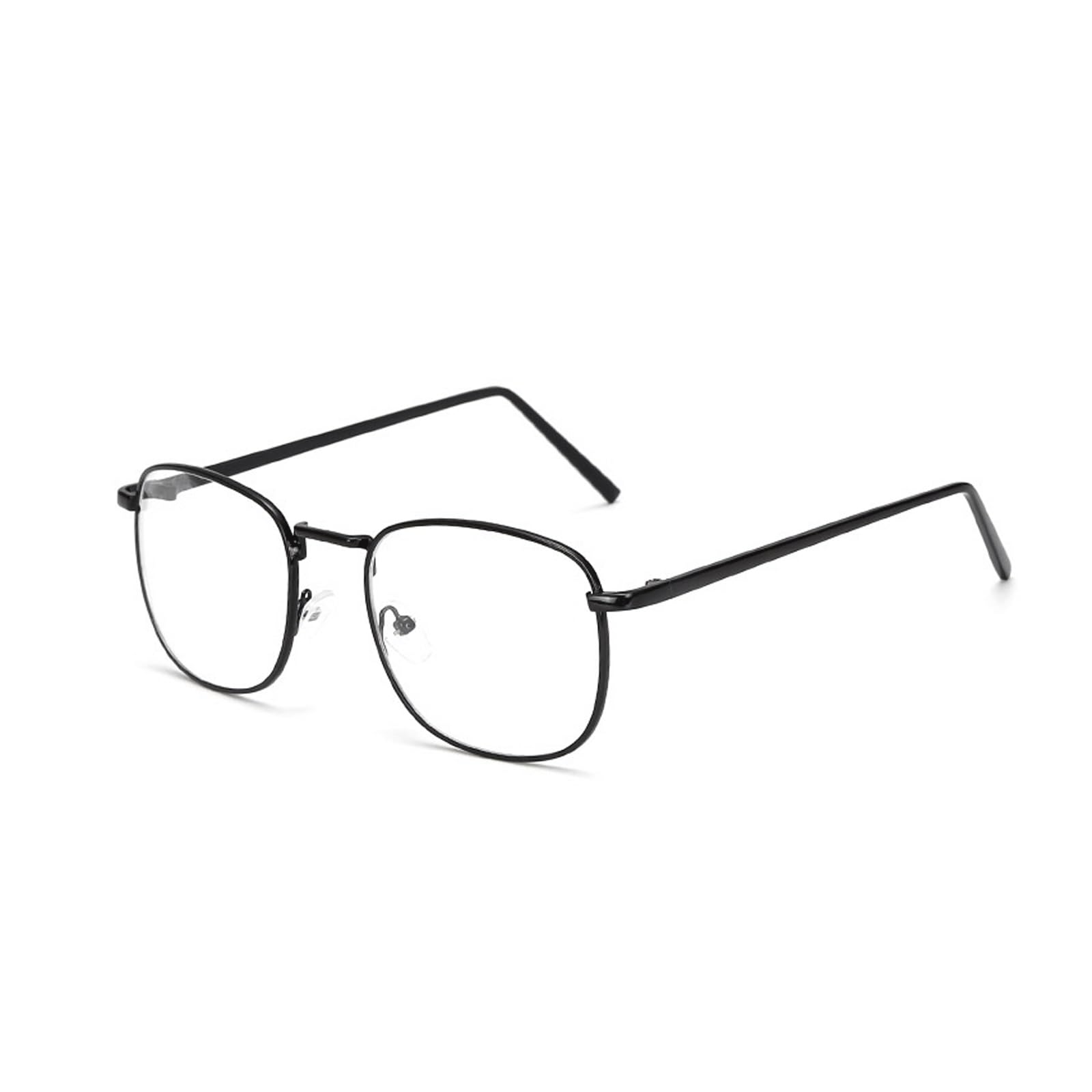 KLJUddGY Unisex Eyewear Frames Square Spectacles for Computer Non Prescription Eyeglasses Reading Glasses Full Rim Glasses Lightweight(Nero)