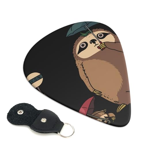 おもしろ ナマケモノ エレキベースウクレレピック Abs 素材エレアコ弦楽器 人差し指楽器ピック 6 個パック 0.96mm