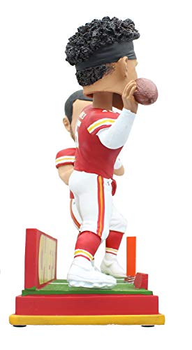 Official Kansas City Chiefs Dual NFL Resin Bobblehead Set - Featuring Football Players Patrick Mahomes & Travis Kelce - Collectible Replica Sports Toy Figures - Licensed Merchandise