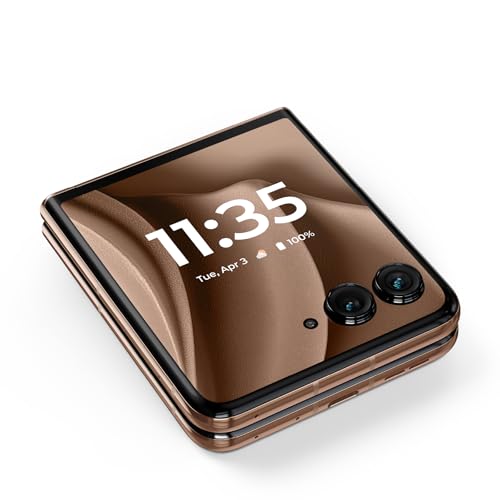Image of Motorola Moto Razr+ 2025, 256GB + 12GB RAM, Pantone Mocha Mousse - Unlocked