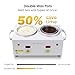 SUERBEATY Double Wax Pot Professional, LED Digital Display Double Wax Warmer for Hair Removal, Home Spa Beauty Esthetician with Adjustable Temperature, 300g Beads, 50 Sticks, 20 Collars, White