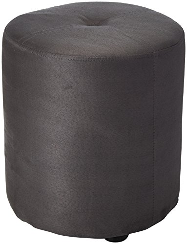 Kings Brand Furniture Josue Round Ottoman Stool, Gray Microfiber #TOP25