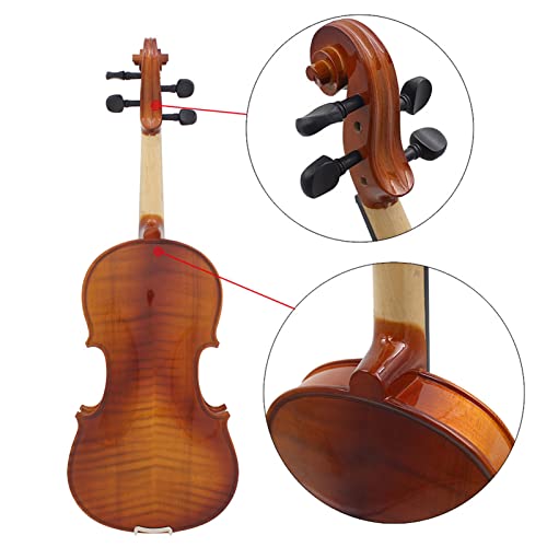 Violino Elétrico Acústico, AV 03 EQ Kit de Violino Elétrico Acústico Tiger Stripes Violino de Madeir