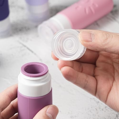 Image of Zafit Travel Bottles for Toiletries, TSA Approved Travel Containers 3oz Leak Proof Travel Tubs Refillable Liquid Travel Accessories for Shampoo Conditioner Lotion Body Wash(Multicolored I)