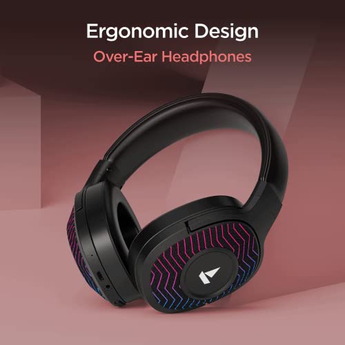 Image of boAt Rockerz 558 Sunburn Edition with 50MM Drivers, 20 Hours Playback, Physical Noise Isolation and Soft Padded Earcups Over Ear Wireless Headphone(Cosmic Black)