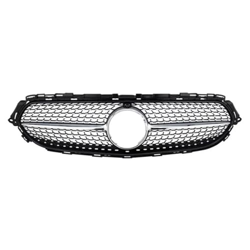 車のークグリルフォワード Compatible With For E-Class For W213 2021 2022 2023 フロントバンパー レーシンググリル エアインテークグリル ラジエーター ダイヤモンドスタイル クロームブラック(Style D
