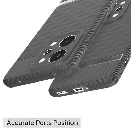 Image of Pikkme Back Cover for Realme P4 Power 5G Camera Protection 3D Hexa Cube Design Silicone Protective Bumper Case (Grey)