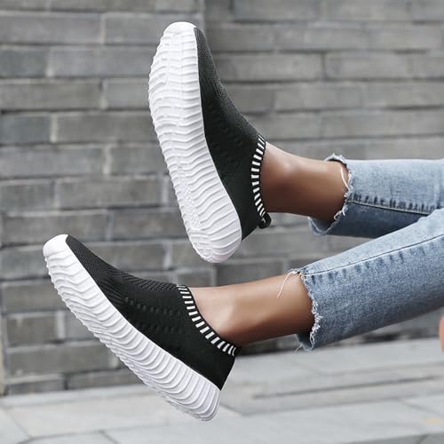 Women's Walking Tennis Shoes Slip On Athletic Casual Gym Comfortable Breathable Sneakers2
