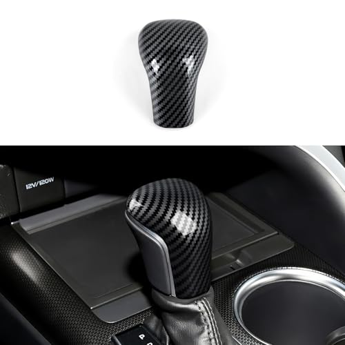 Image of Car Sticker Decal Gear Shift Knob Cover Carbon Color ABS Material Trim Sticker Fits for Toyota Camry 2018-2026 Avalon 2019-2022 Corolla 2020-2025 Interior Accessories