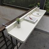 Escritorio plegable montado en la pared, mesa de bar ajustable para patio, jardín o uso interior, 120 x 40 cm