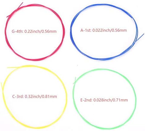 Ukulele Strings kolorowy, Ukulele struny nylonowe Ukulele kolorowe do wymiany strun Ukulele
