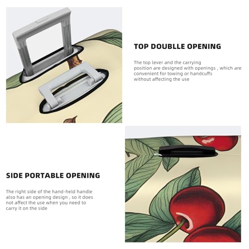 Lovely Sweet Red Cherry Tsa Approved Luggage Cover For 18-32 Inch Suitcases Scratch-Resistant Stretch Luggage Cover 5