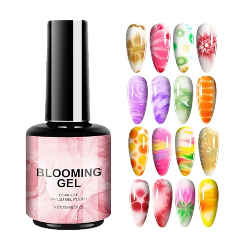 Esmalte de uñas con floring en gel, abrigo de estampado en flor, 15 ml de acabado uv largo duradero, gel base de la uña, ideal para novia, esposa, amiga, hermana, hija