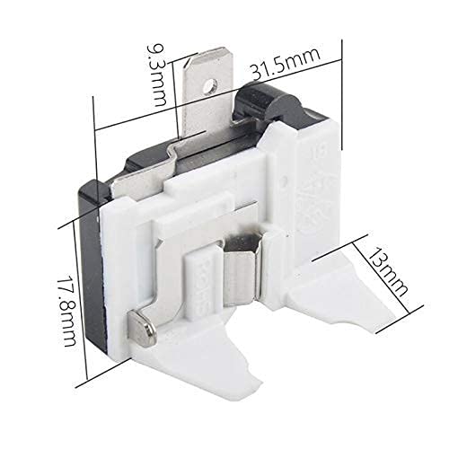 Refrigerator Ptc Starter Relay 15 Ohm 2 Pin Compressor Overload Protector 1/6Hp #TOP5