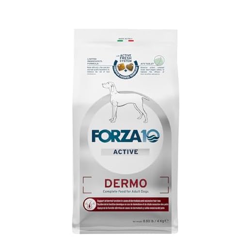 Forza10 - Dog Food, Dermo Dry Food for Itchy Skin, Sensitive Stomach & Coat Health, Limited Ingredient Dog Food, Non-GMO, Fish Flavor, Made in Italy (8.8 lb)
