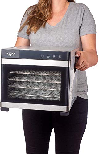 Essiccatore Alimentare Vita5 Con 6 Vassoi Acciaio - Timer 24h, Temperatura Regolabile 35-75°C