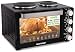 30 Quarts Kitchen Convection Oven - 1400 Watt Countertop Turbo, Rotisserie Roaster Cooker with Grill, Griddle Top Rack, Dual Hot Plates, Toaster, Baking Tray, Skewers and Handles - NutriChef PKRTO28