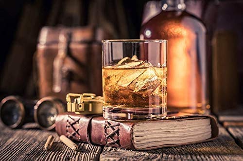 TRIXY Italian Premium Half Star Double Old Fashioned Glasses, Perfect for ServingA Scotch, Whiskey or Mixed Drinks, 290 ml (Clear) (Set Of6) 1