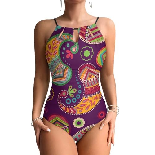 Maillots de bain une pièce femme pour la plage et vacances monokini mandala élégant