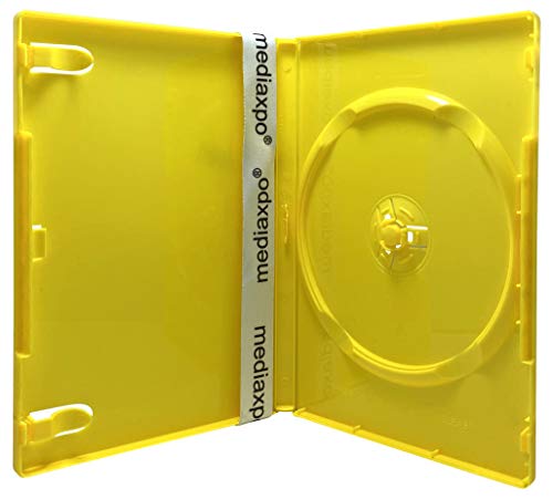 Mediaxpo 25 Standard Solid Yellow Color Single DVD Cases