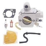 Carburetor for Stihl MS270 MS280 MS 270C 280C Chiansaw with Air Filter Spark plug 1129 358 7702 Fule Line Kit