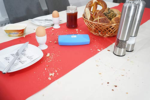 Crumpy Krümelbürste Tischroller Handstaubsauger für Auto Caravan Zuhause (Blau)