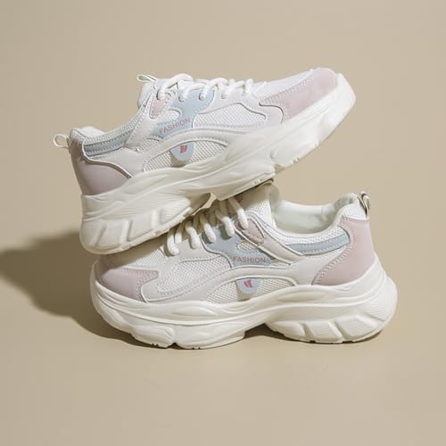 YAXE Women's Chunky Platform Walking Sneakers Mesh Breathable Non Slip Casual Fashion Shoes2