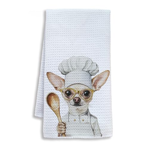 Shrago Funny Chihuahua Dog Kitchen Towels, Chihuahua Gifts for Women Dish Tea Towels for...