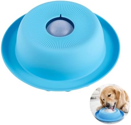 PEGGY11 Hundenapf mit Schleckball für flüssige Leckerlis, Slow Feeder | Rotierender Leckball für Joghurt, Brühe & Flüssigsnacks. Rutschfeste Silikonschale mit Saugnäpfen für stabil