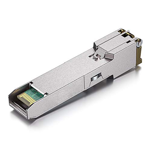 Image of 10Gtek ๐ญ๐ฌ /๐ญ๐ฌ๐ฌ /๐ญ๐ฌ๐ฌ๐ฌ๐๐ฎ๐๐ฒ-๐ง ๐๐ผ๐ฝ๐ฝ๐ฒ๐ฟ ๐ฆ๐๐ฃ, Auto-Negotiation SFP to RJ45 Mini-GBIC Transceiver or Cisco GLC-T(10 /100 /1000) /SFP-GE-T(10 /100 /1000) Pack of 2