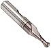 Melin Tool A-B Cobalt Steel Ball Nose End Mill, Weldon Shank, TiCN Monolayer Finish, 30 Deg Helix, 2 Flutes, 3.5000" Overall Length, 0.9688" Cutting Diameter, 0.5" Shank Diameter